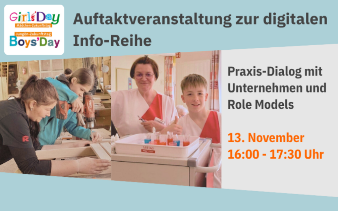 Grafik zum Auftakt der Girls'Day/Boys'Day-Inforeihe